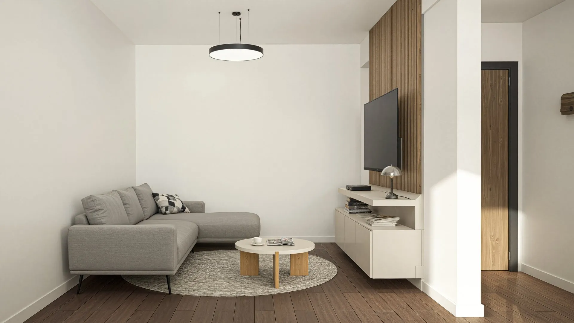 Living de un 2 ambientes de Vita Pallares, diseñado y construido por Aconif